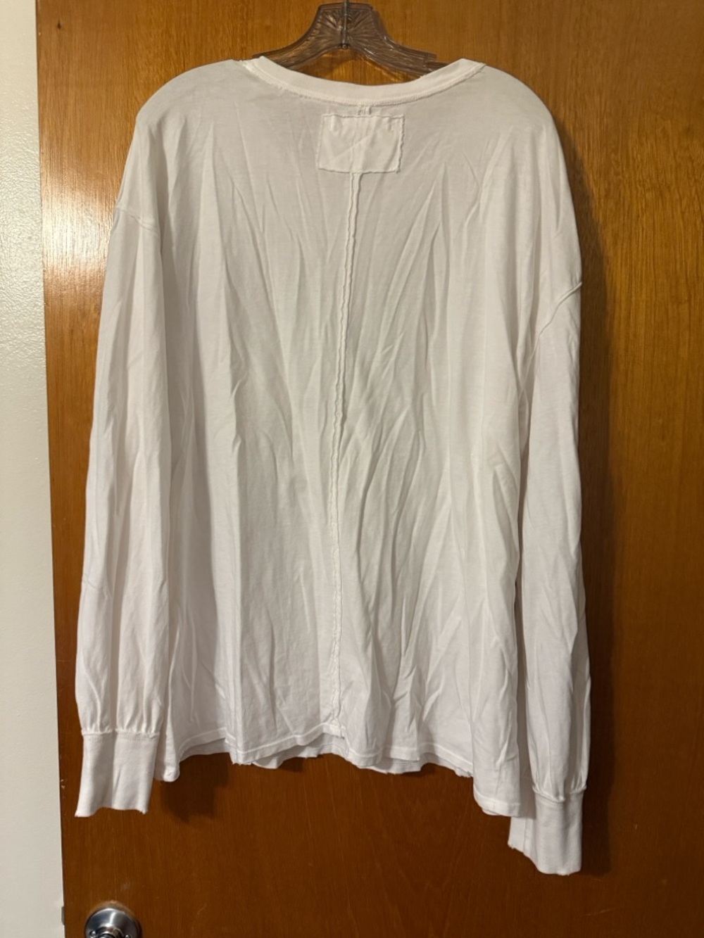 Free People White Long Sleeve Pocket Tee - Women's Casual Top